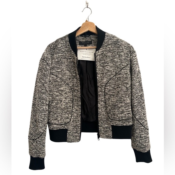 Rag & Bone | Heathered Aviator Bomber Jacket - Picture 6 of 6